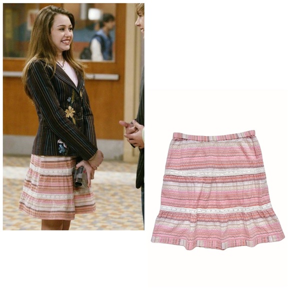 ASO Hannah Montana Wardrobe! Miley’s Pink Striped Skirt!...